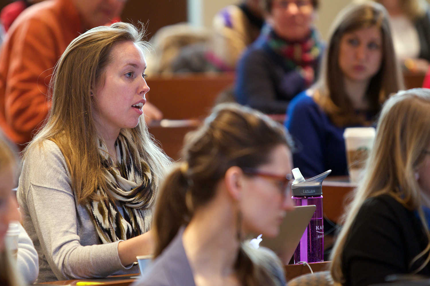 Student discussion in a classroom
